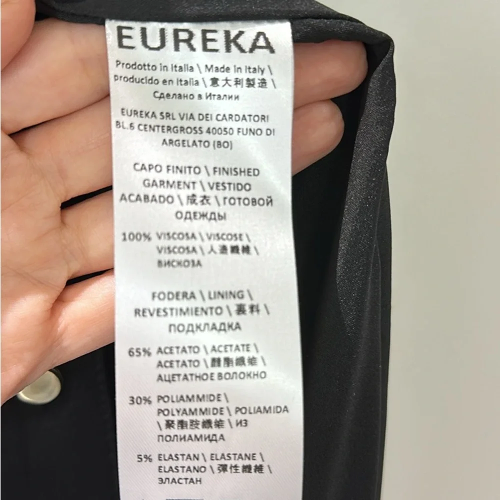 Black Satin Midi Dress Small - Picture 4 of 5